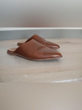 Seychelles Pointed Toe Brown Leather Mules